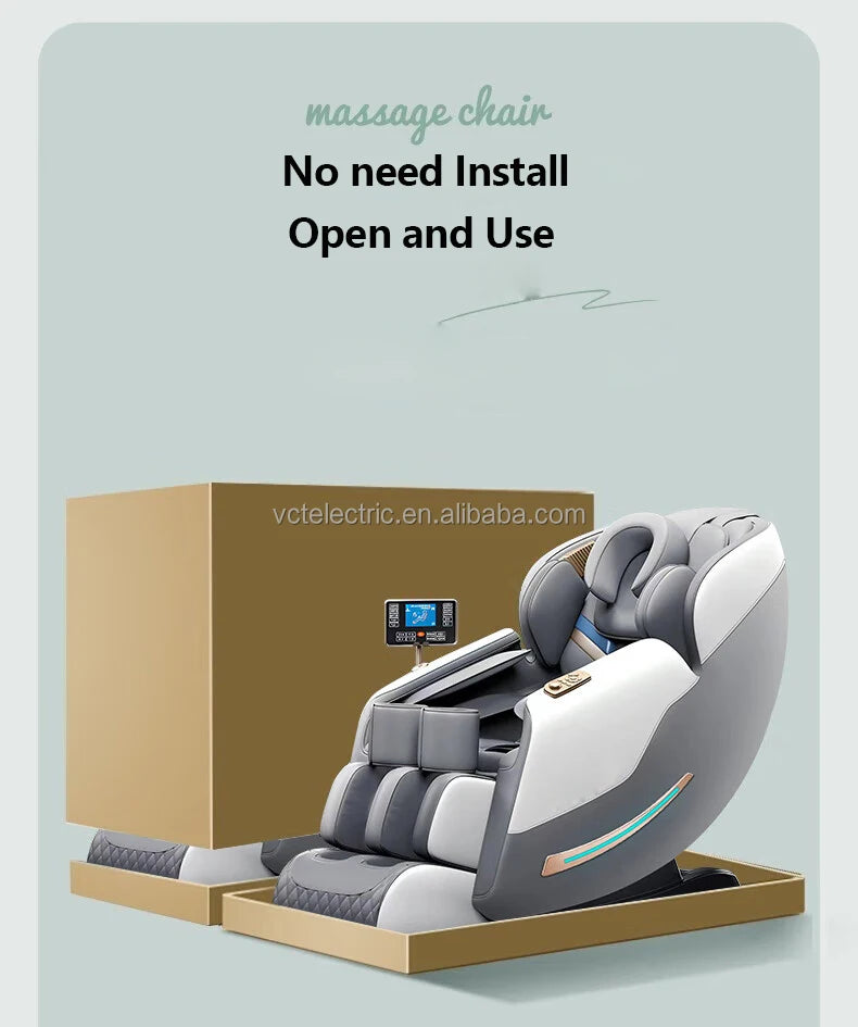 Shiatsu Recumbent Spa Pedicure 4d SL Track Zero Gravity Full Body Massage Chair