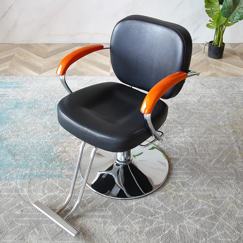 The New Barber Shop Chair Can Be Lifted And Reclined Hair Salon Special Hair Cutting Chair Stainless Steel Stool Factory Direct