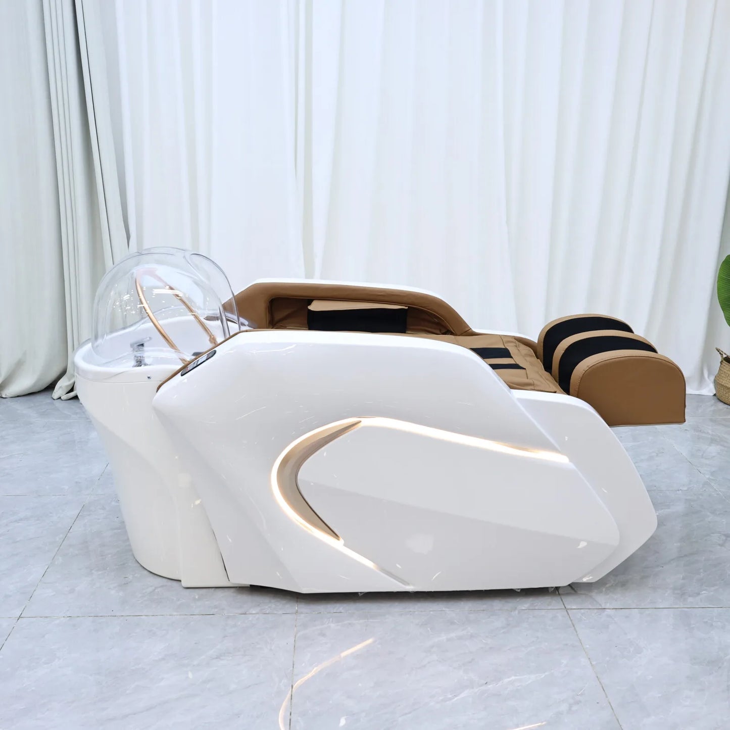 Friseur-Waschbecken für anspruchsvolle Gegenden, elektrisches Massagebett, Haarwaschbecken, Shampoo-Waschbecken, High-End-Friseursalon-Möbel