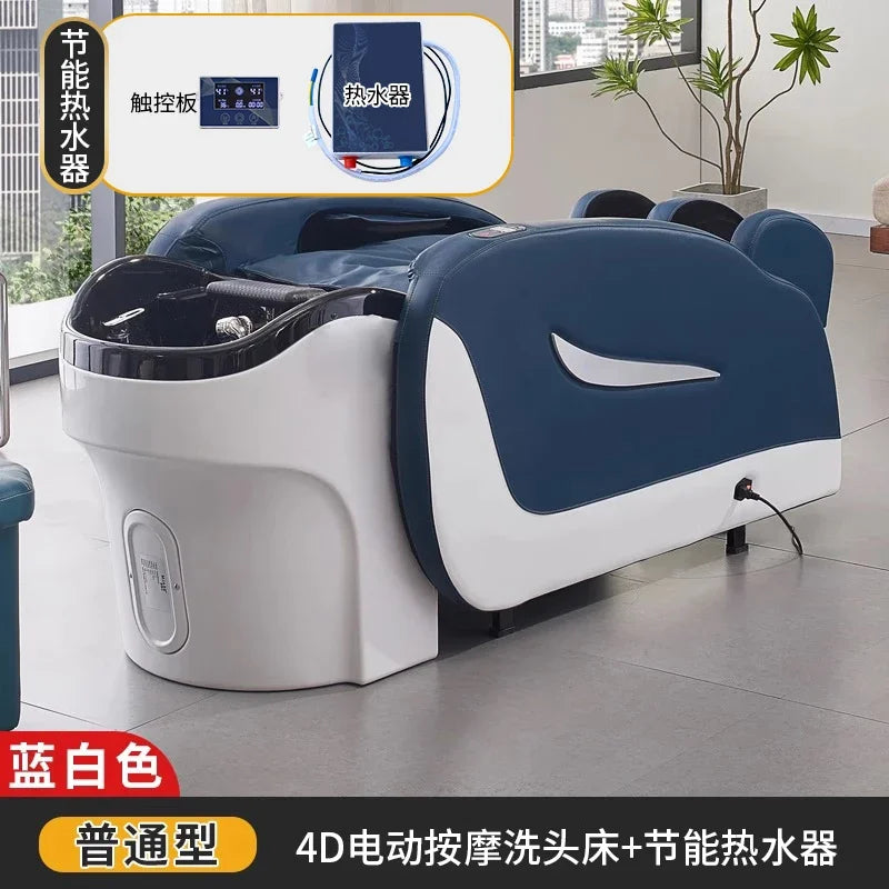 LMM Elektrisches Massage-Shampoo-Bett Schönheitssalon Spezielles Friseursalon Smart Head Therapy Wasserzirkulationsbett