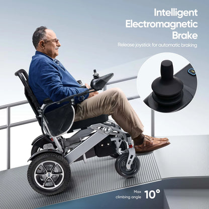 Leichter Elektrorollstuhl aus Aluminiumlegierung, faltbarer Lithiumbatterie-Invalidenroller