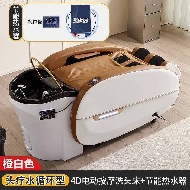 LMM Elektrisches Massage-Shampoo-Bett Schönheitssalon Spezielles Friseursalon Smart Head Therapy Wasserzirkulationsbett