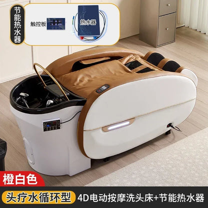 LMM Elektrisches Massage-Shampoo-Bett Schönheitssalon Spezielles Friseursalon Smart Head Therapy Wasserzirkulationsbett