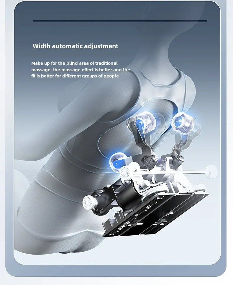 Ganzkörper-Zero-Gravity-Massagesessel mit Rücken-, Taillen-, Hüft-, Bein- und Fußmassage, 10 Rollen, Heizung, LCD-Touchscreen