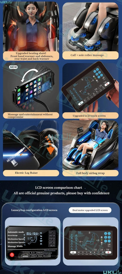 2026 MAX6D Dual-Core Jade-Massagesessel mit Wadenmassage, 152 cm Dual-SL-Schiene, KI-Sprachsteuerung, Schwerelosigkeitsmodus