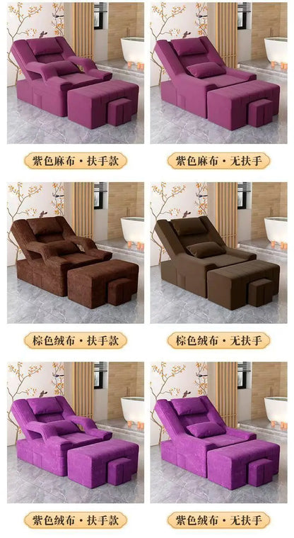 Foot massage sofa, electric massage bed, manicure and eyelash sofa, recliner to wash feet, pedicure ears and baths