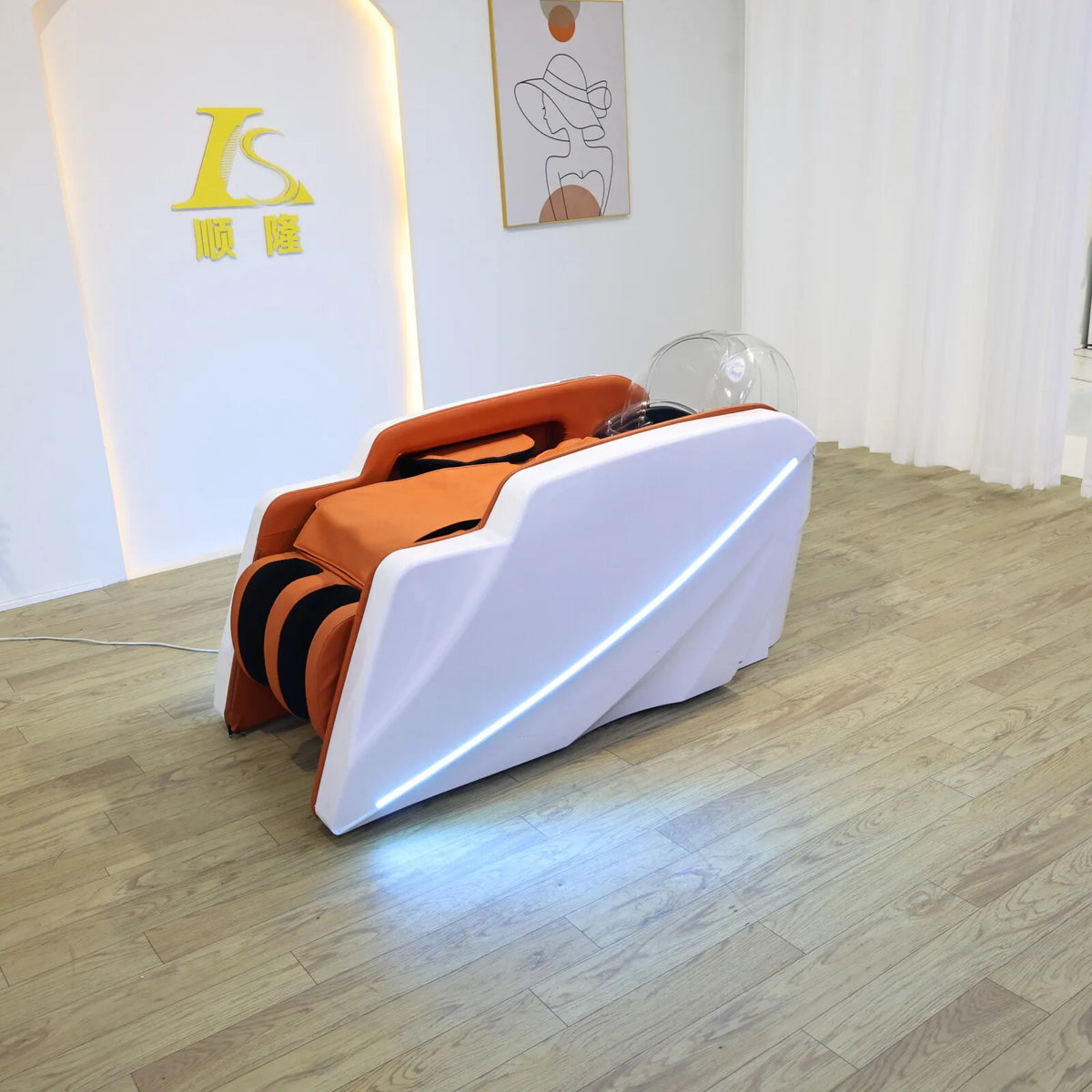 High-End elektrisches Massage-Haarwaschbecken Premium-Saloneinrichtung für professionelle Friseurdienstleistungen in gehobenen Regionen