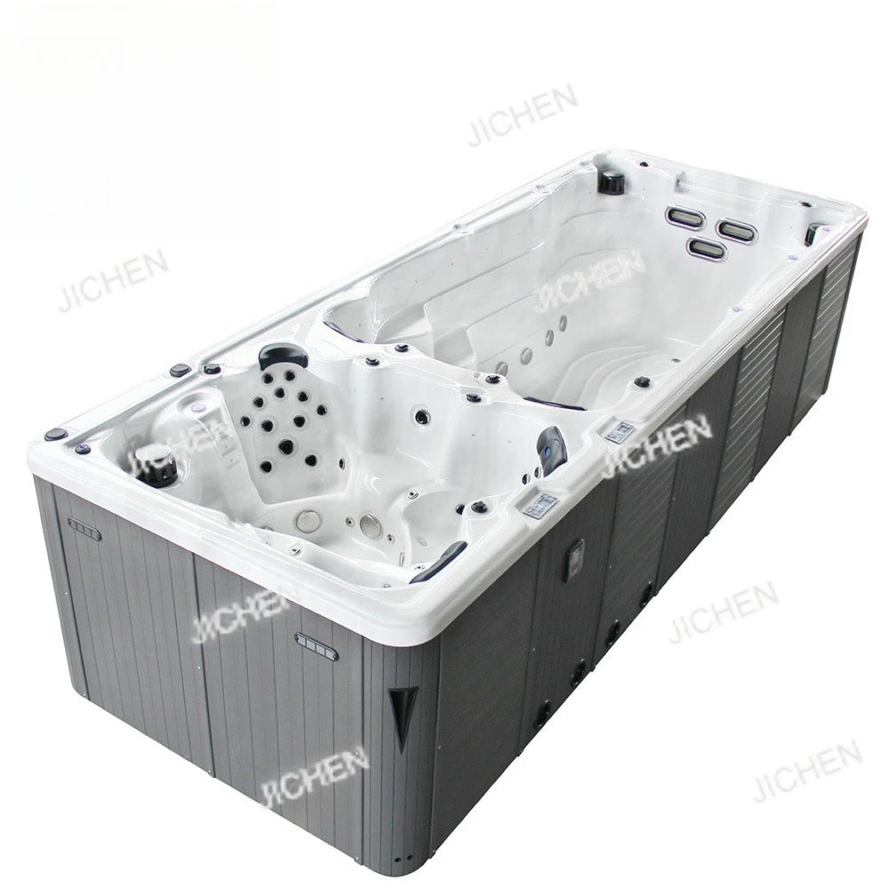 DepositZwei-Zonen-Luxus-Jacuzzi-Whirlpool-Kombination, neues Design, Schwimm-Spa-Pool