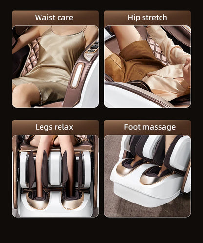Zero Gravity 4D Massagesessel SL-Track (L-Track) Ganzkörper-Luftmassage Elektrischer Relaxsessel für Heimbüro 3 Jahre Garantie
