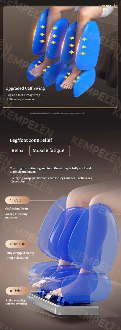 4D-Dual-Core-Massagesessel | Synchronisierte 4-Hand-Massage • Dual SL-Schiene • Ganzkörper-Airbags | Intelligenter Körperscan