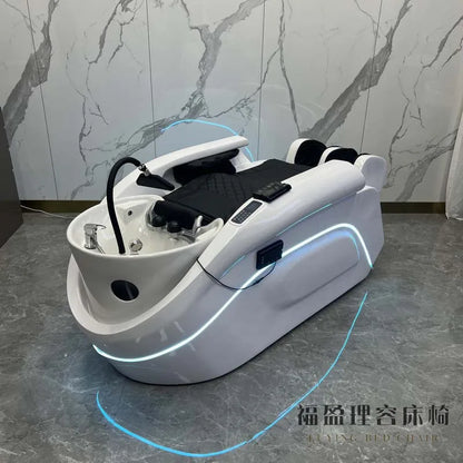 LTT electric smart shampoo bed barber shop hair shop semi-automatic flushing bed