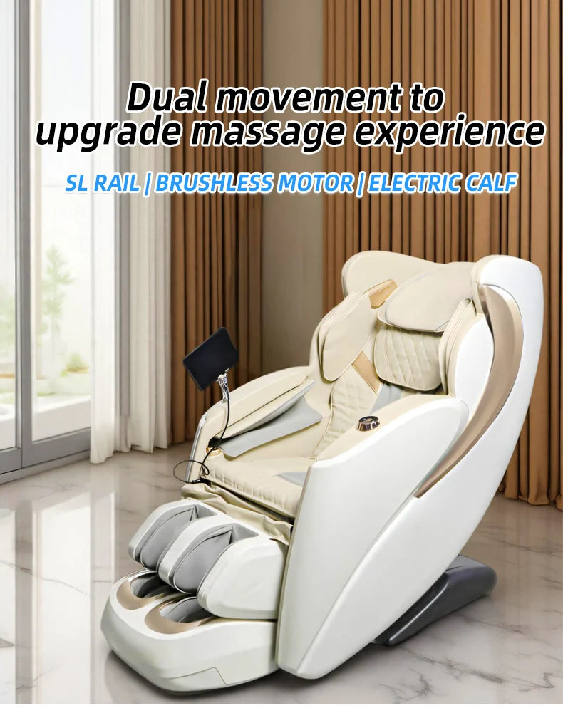 2025 Newest massage chair luxury 4D zero gravity Dual-core Full body Airbag Shiatsu Heating 3D Thai Stretch home Office chair