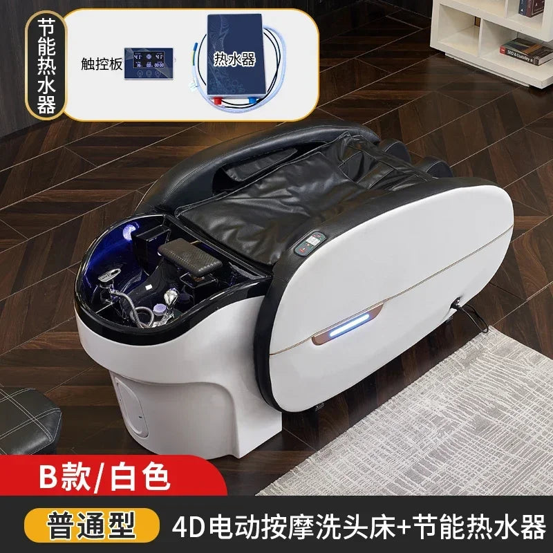 LMM Elektrisches Massage-Shampoo-Bett Schönheitssalon Spezielles Friseursalon Smart Head Therapy Wasserzirkulationsbett