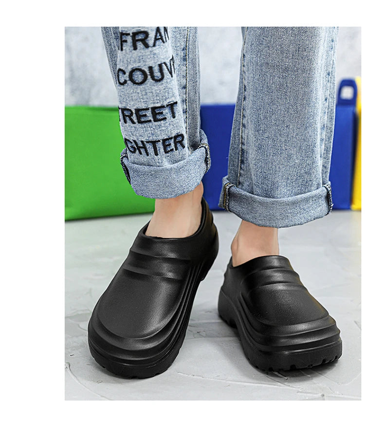 Summer Chef Shoes Anti Slip and Oil Proof Work Shoes Lazy Slippers  Casual Trendy Slippers One Step Fashion Shoes Sports Shoes