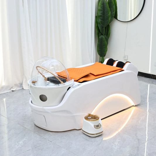 Intelligente Massage-Haarwaschliege, Massagetisch, Kopf-SPA-Salonmöbel für Luxussalons, Friseurdienstleistungen