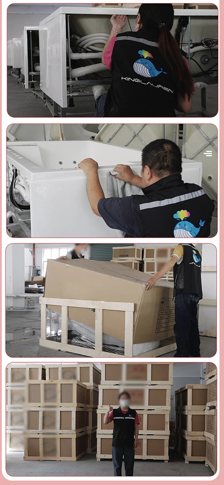 Factory Sell Luxury Freestanding Whirlpool Bath Tub Bubble Soaking 2 Person Hot Tub Custom Massage Bathtub With Spa