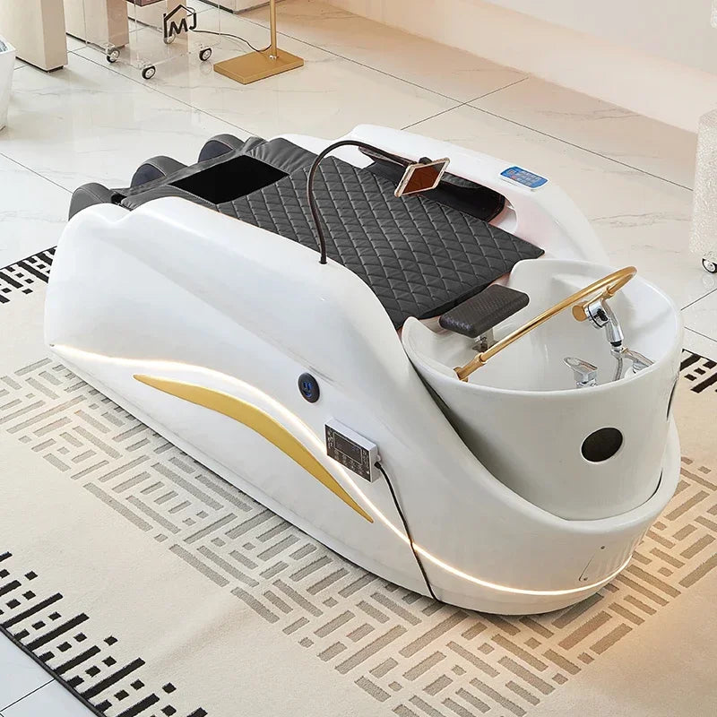 Modern Salon full body electric massage hair washing bed head spa shampoo bed