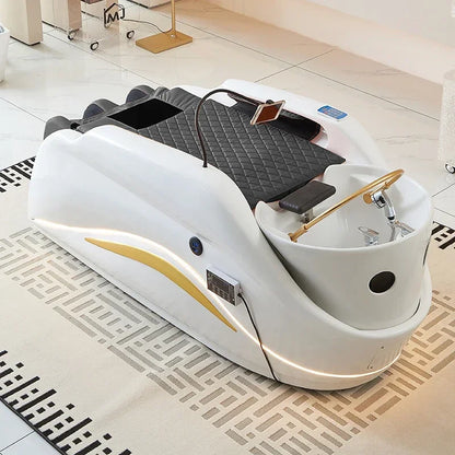 Modern Salon full body electric massage hair washing bed head spa shampoo bed