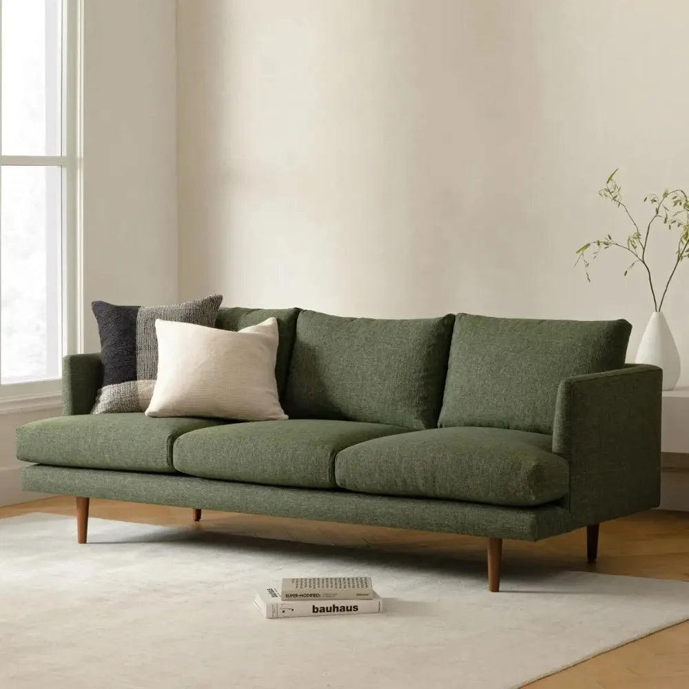 Minimalistische Multi-Seat Leder Ecksofa Kombination Modern Einfaches Wohnzimmer Sofas Erste Schicht Rindsleder L-Form Sofa-Set
