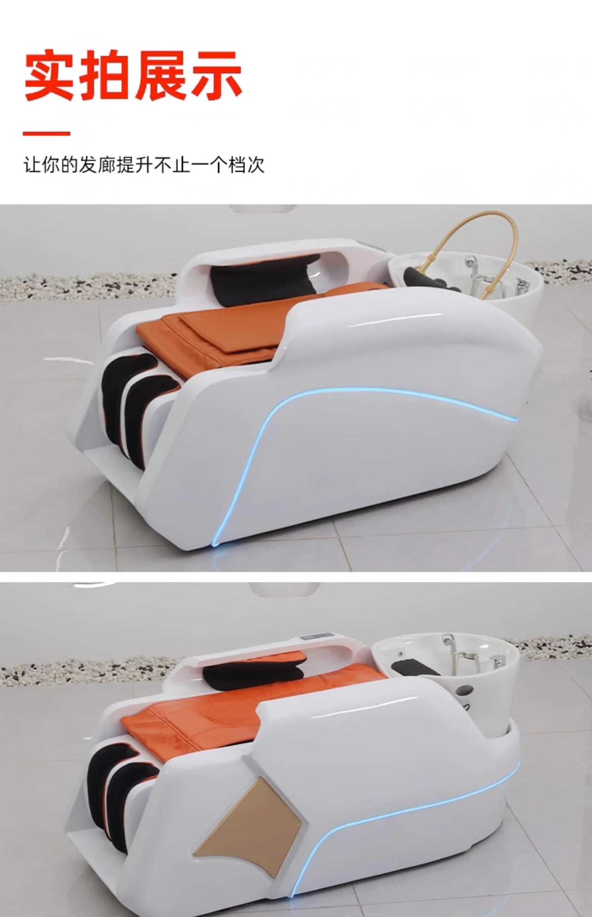 Kopfhautmassage-Shampoo-Bett Shampoo Waschen Friseurbecken Professionelle Ausrüstung Stuhl Chaise Friseursalon