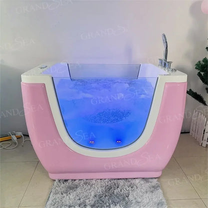 Freistehende Hydrotherapie Baby SPA Badewanne Massage Thermostat Einweichbadewanne Acryl Kinderbadewanne