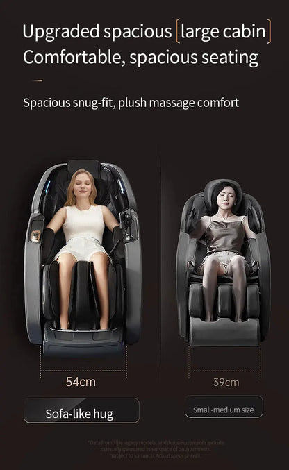 Zero Gravity Luxus Shiatsu Ganzkörper-Luftstreckungs-Doppelkern-Massagesessel