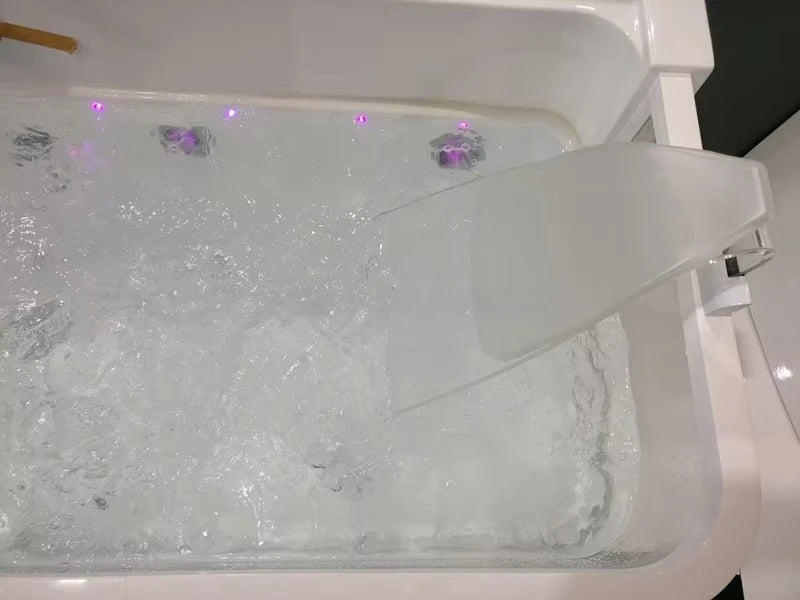 2025 China Luxury Bath Tub Transparent Glass Solid Surface Whirlpool Bathroom Acrylic Massage Bathtub With Cheap Price