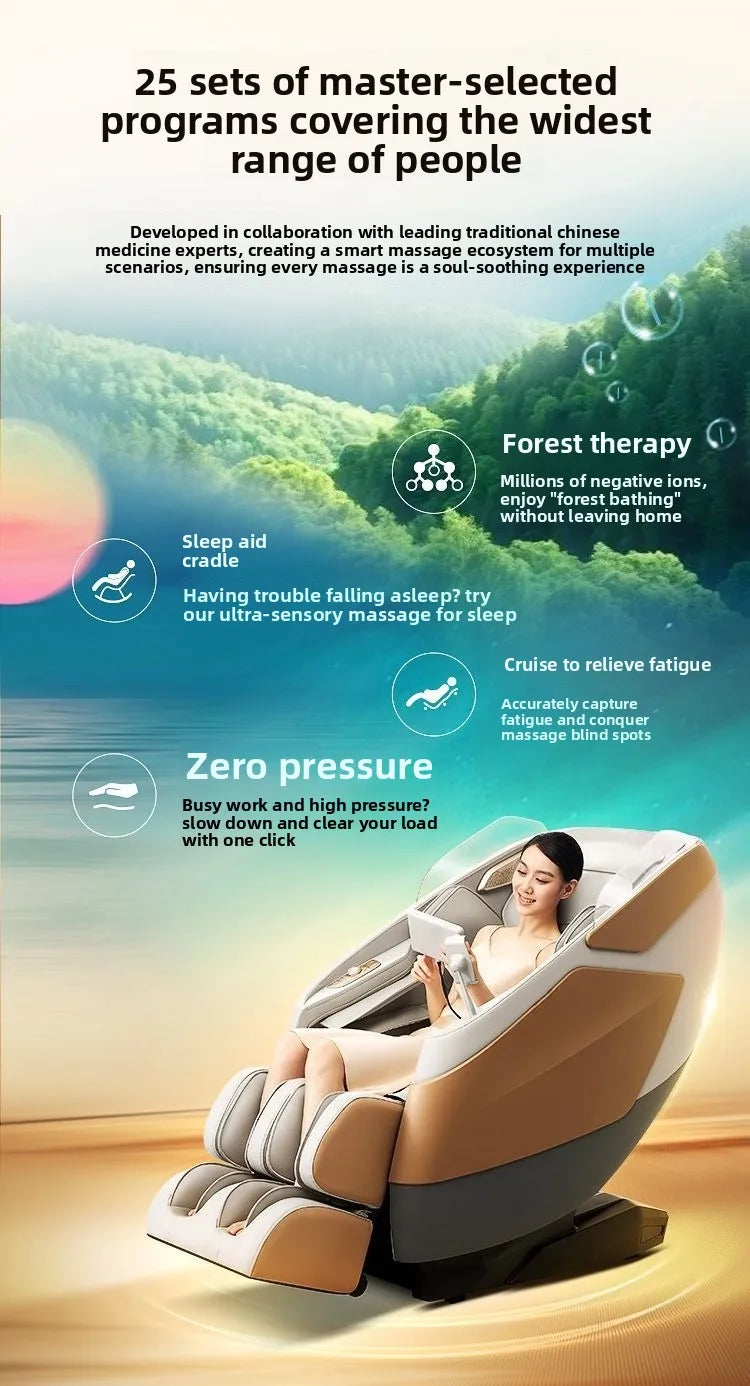 Ganzkörper-Massagesessel, Home Smart, Luxus, multifunktional, Relaxsessel, verstellbar, automatisch, Shiatsu, Entspannungstherapie, Design