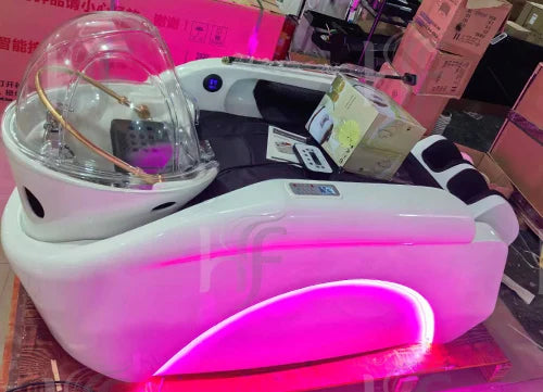 Hair Salon Furniture Lay Down Washing Chair Electric Massage Head Spa Shampoo Bed