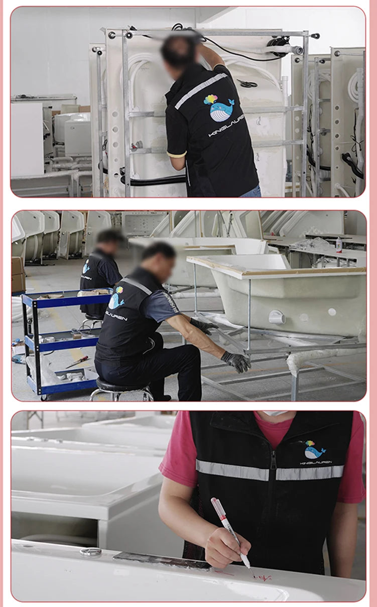 Factory Sell Luxury Freestanding Whirlpool Bath Tub Bubble Soaking 2 Person Hot Tub Custom Massage Bathtub With Spa