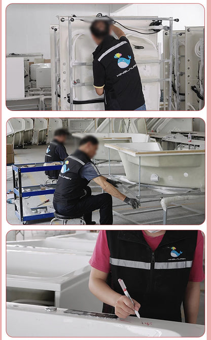 Factory Sell Luxury Freestanding Whirlpool Bath Tub Bubble Soaking 2 Person Hot Tub Custom Massage Bathtub With Spa