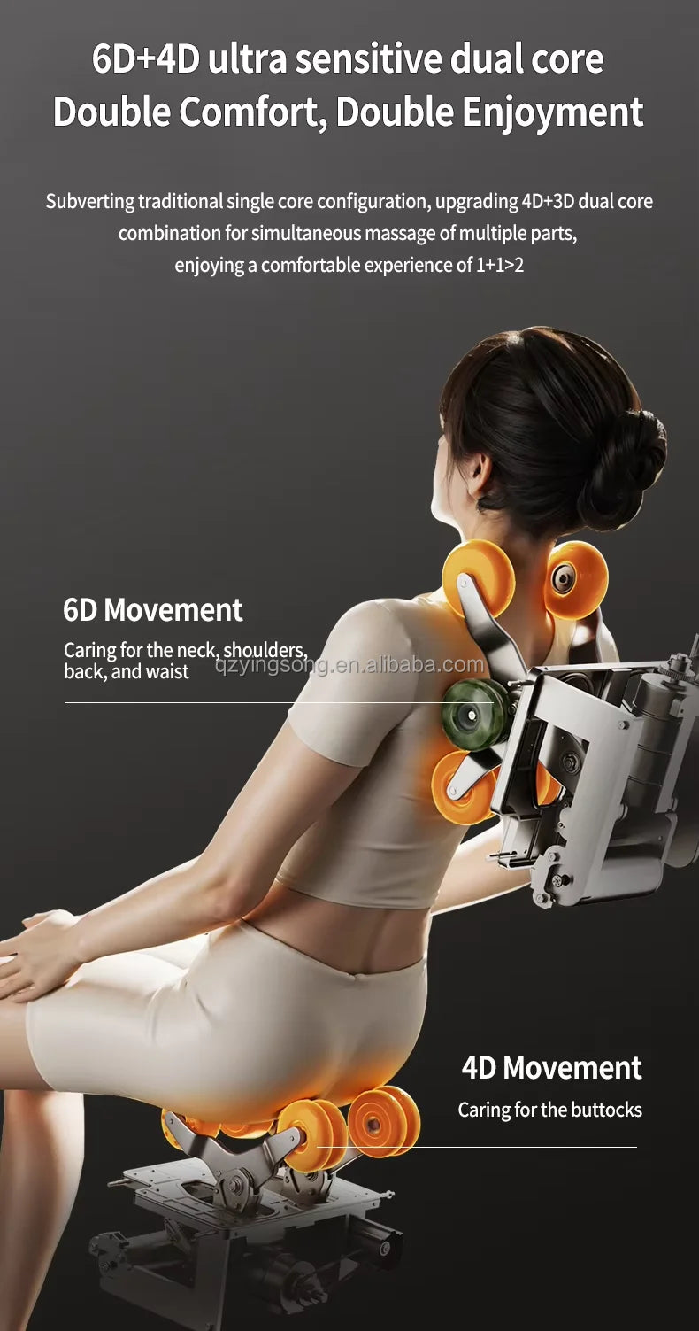 Full body zero gravity heating deep tissue massage chair, Bluetooth roller massage chair