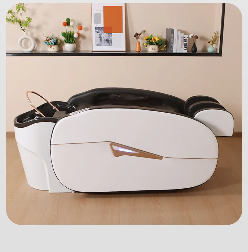 Fabrik Salon Möbel Friseurladen Elektrisches Massagebett Japanisches Kopf-Spa-Bett Wasserzirkulation Automatisches Massage-Shampoo-Bett