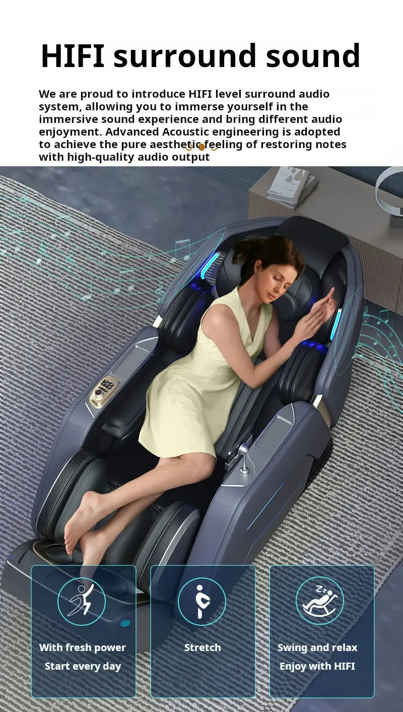 OEM Modern Shiatsu Massager Blood Circulation SL Track Full Body Luxury 4d Ai Zero Gravity Massage Chair