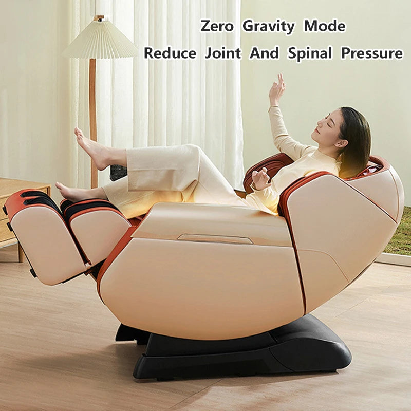 Elektrischer Ganzkörper-Airbag-Massagesessel Zero Gravity Hifi-Musik Entspannender Massagesessel Kneten Multifunktional Gemütlich