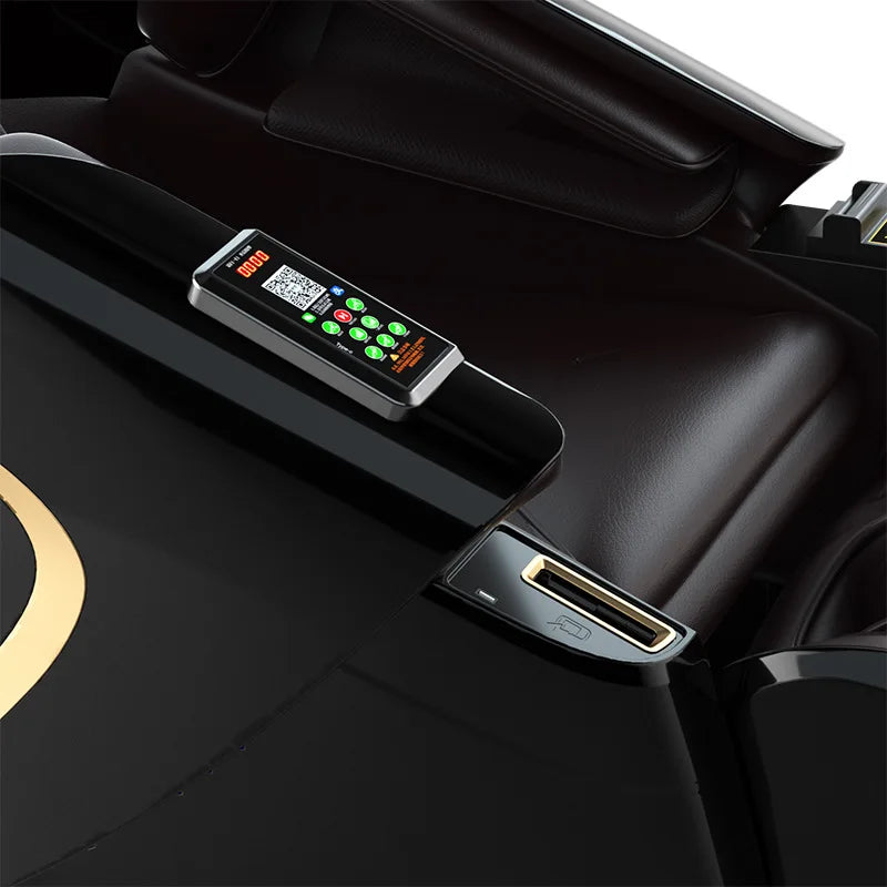 Kundenspezifischer kommerzieller Massagesessel mit Scan-Code-Sharing, Doppelspur-Sprachsteuerung, Luxus-Massagesofa