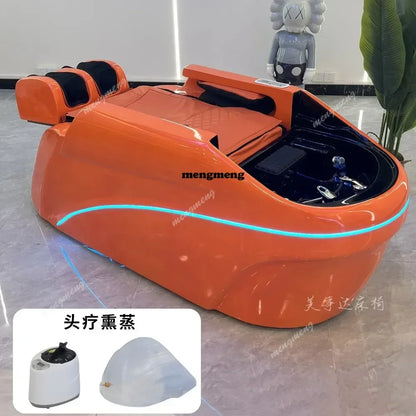 Barbershop Smart Massage Shampoo Chairs Multifunction Hair Salon Scalp Massage Water Cycle Shampoo Chairs Furniture
