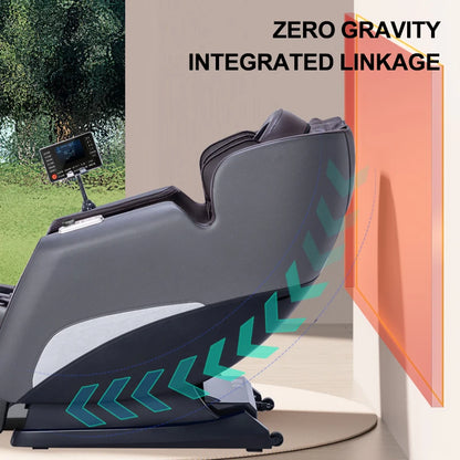 Full Body Massage Chair with Zero Gravity, Massage Chair Recliner with Heating, Airbags, Bluetooth Speaker, Foot Roller 110/220V