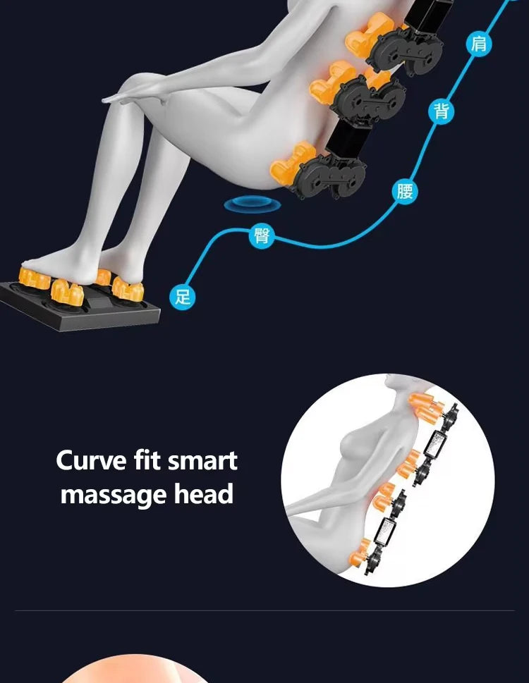Best Selling Luxury Zero Gravity Shiatsu Electric Incline Massage Chair with Rocking Music Full Body for Home Use
