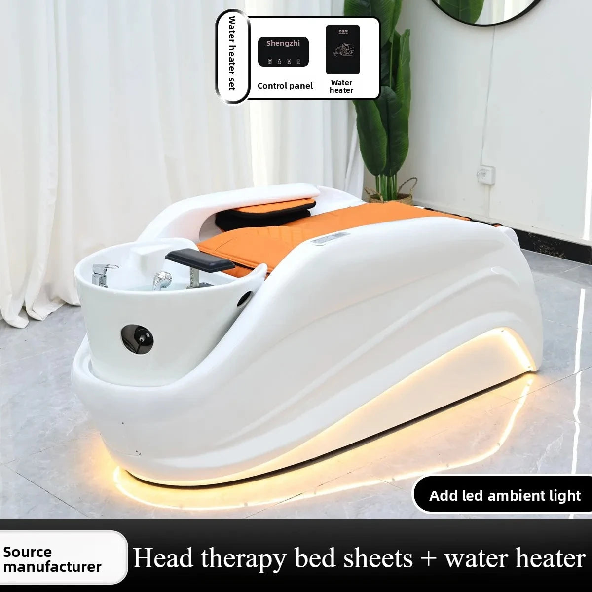 Professionelle Salon-Spa-Massageliege, elektrische Smart-Wasserkreislauf-Duschtisch, Schönheitsausrüstung für Kopfhautbehandlung, Friseursalon