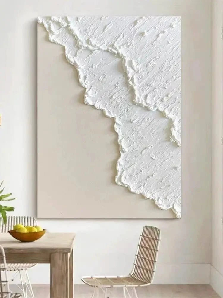 Abstract Wall Art for Bedroom – Heavy Texture Oil Painting on Canvas, Palette Knife Artwork - FastZen