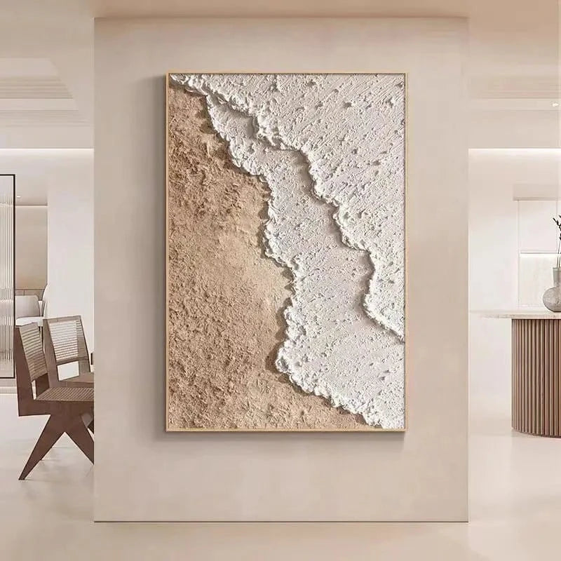 Abstract Wall Art for Bedroom – Heavy Texture Oil Painting on Canvas, Palette Knife Artwork - FastZen