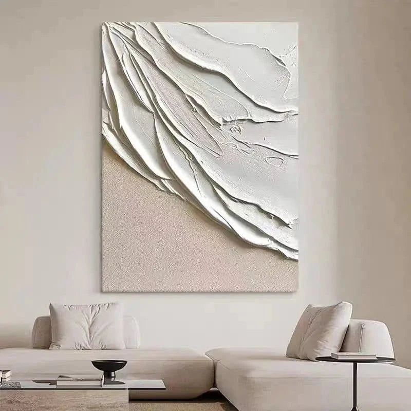 Abstract Wall Art for Bedroom – Heavy Texture Oil Painting on Canvas, Palette Knife Artwork - FastZen