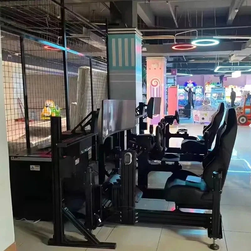 Aluminum Racing Simulator Cockpit – Black Anodized Extrusion Frame - FastZen