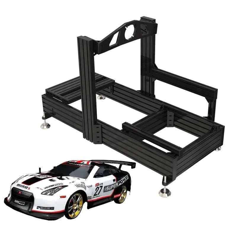 Aluminum Racing Simulator Cockpit – Black Anodized Extrusion Frame - FastZen