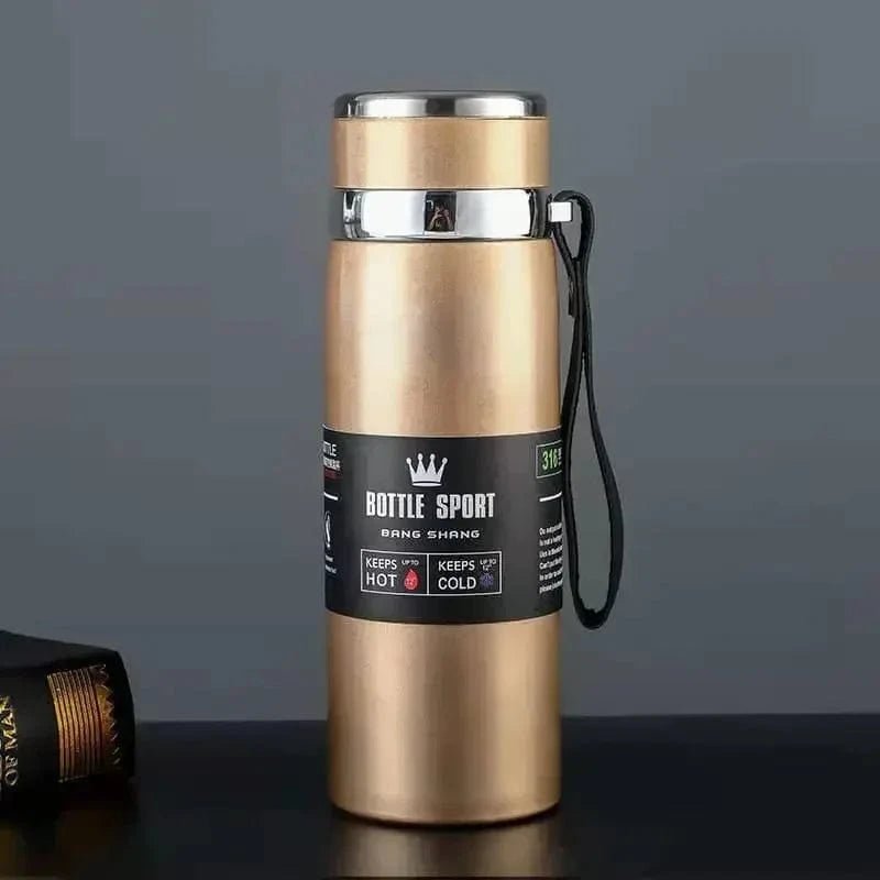 Bouteille d'eau thermique de 1000ml en acier inoxydable pour café et thé - FastZen