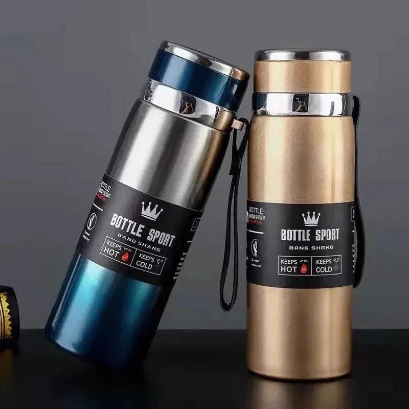 Bouteille d'eau thermique de 1000ml en acier inoxydable pour café et thé - FastZen