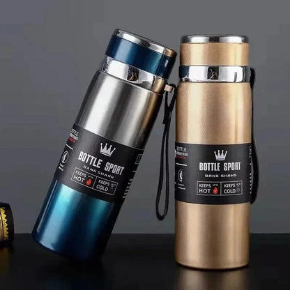 Bouteille d'eau thermique de 1000ml en acier inoxydable pour café et thé - FastZen