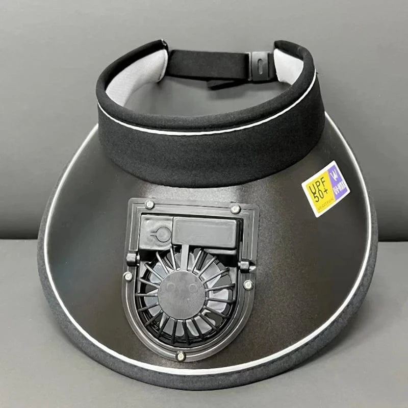 Breathable Cooling Fan Sun Visor Hat – USB Rechargeable Fan - FastZen
