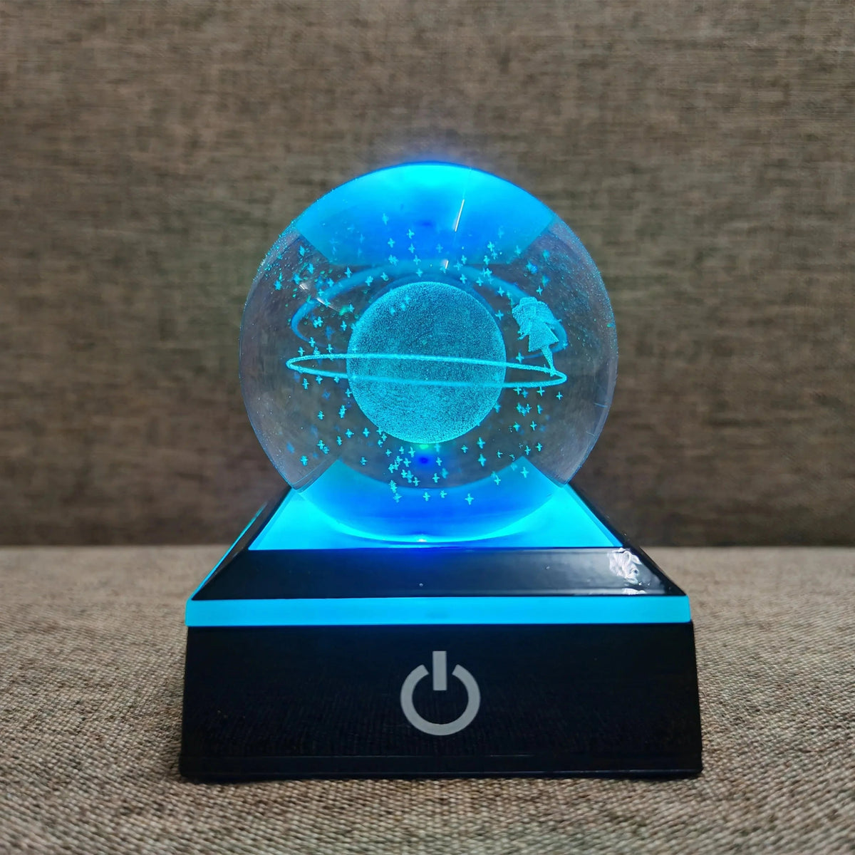 Crystal Ball Night Lights Glowing Planet Galaxy Astronaut 3D Moon Table Lamp USB Atmosphere Lamp Tabletop Decorations Kids Gifts - FastZen